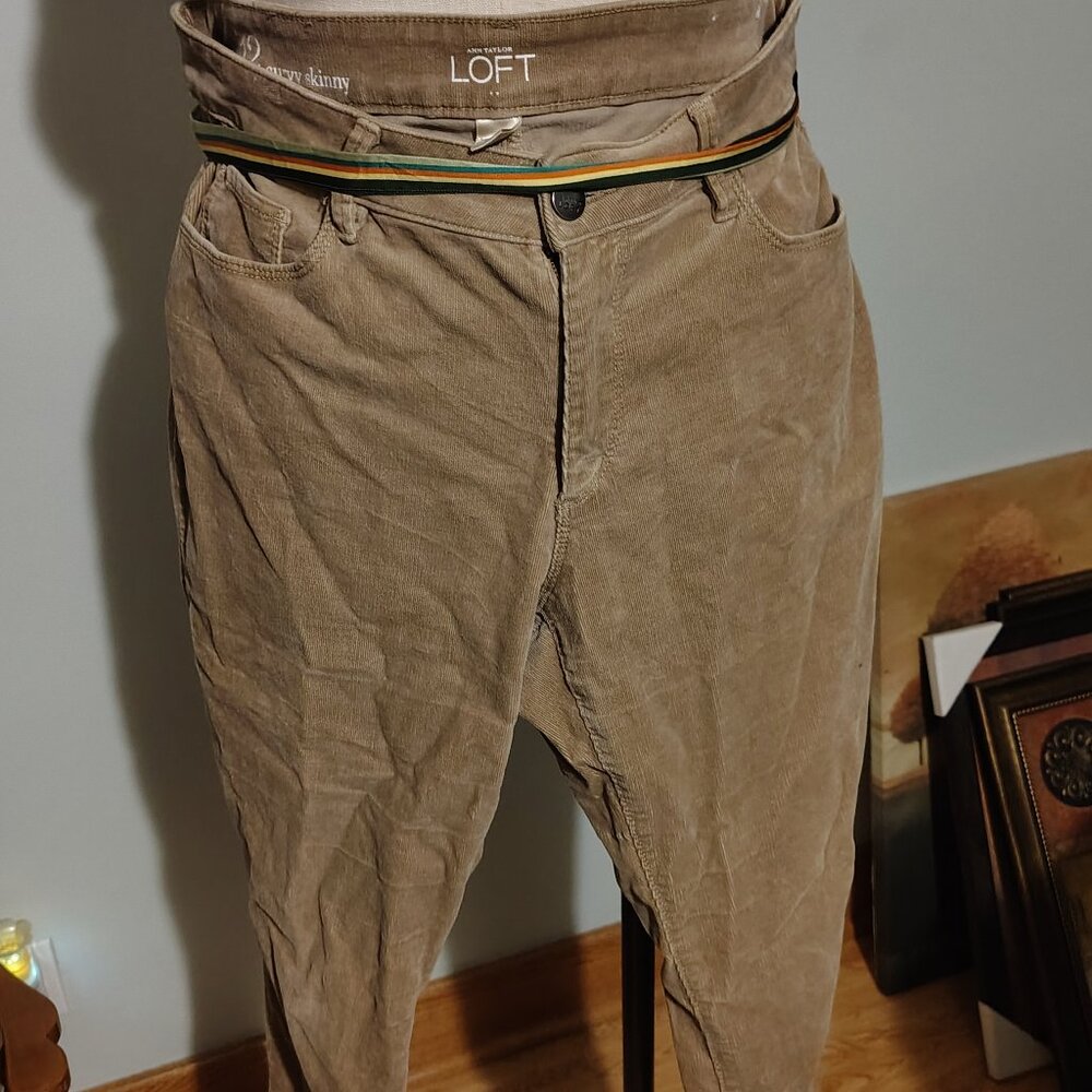 Tan corduroy curvy skinny.